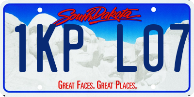SD license plate 1KPL07