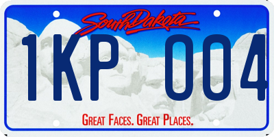 SD license plate 1KPO04