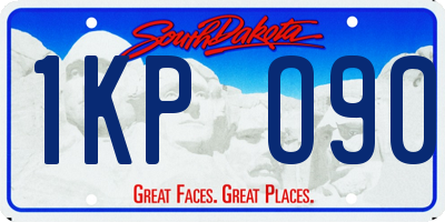 SD license plate 1KPO90