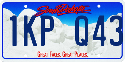 SD license plate 1KPQ43