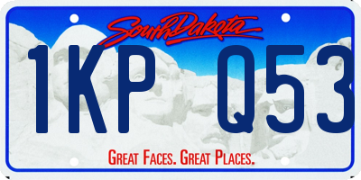 SD license plate 1KPQ53