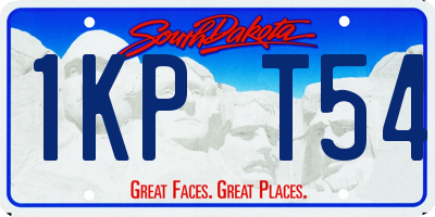 SD license plate 1KPT54