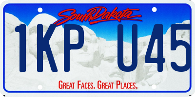 SD license plate 1KPU45