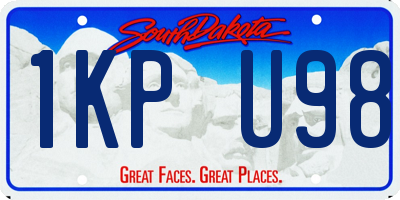 SD license plate 1KPU98