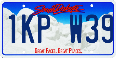 SD license plate 1KPW39