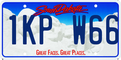 SD license plate 1KPW66