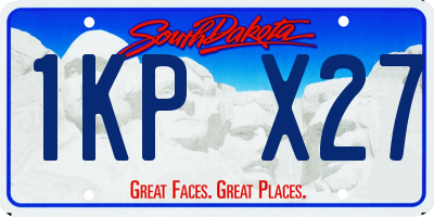 SD license plate 1KPX27