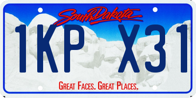 SD license plate 1KPX31