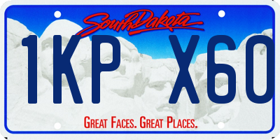 SD license plate 1KPX60