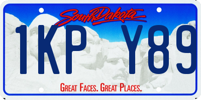 SD license plate 1KPY89