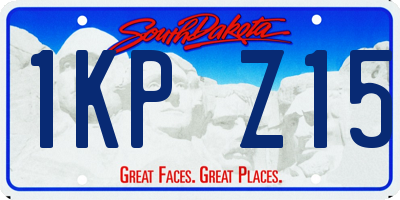 SD license plate 1KPZ15