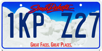 SD license plate 1KPZ27
