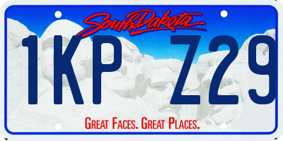 SD license plate 1KPZ29