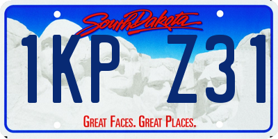SD license plate 1KPZ31