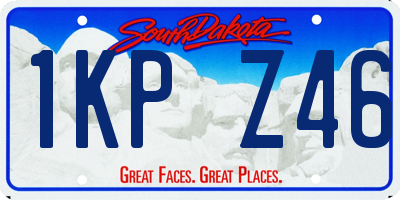 SD license plate 1KPZ46