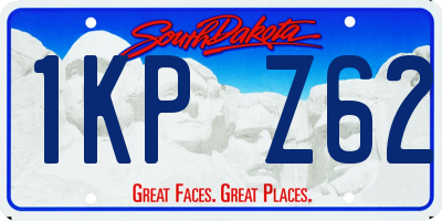 SD license plate 1KPZ62
