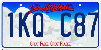 SD license plate 1KQC87