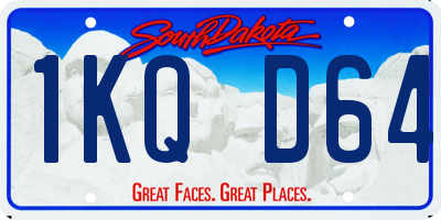 SD license plate 1KQD64