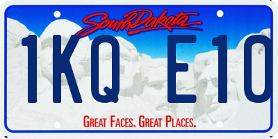 SD license plate 1KQE10