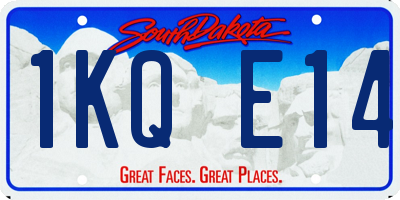 SD license plate 1KQE14