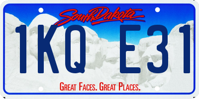 SD license plate 1KQE31