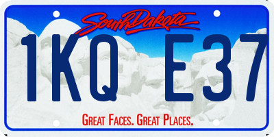 SD license plate 1KQE37
