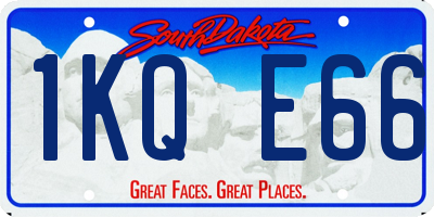 SD license plate 1KQE66