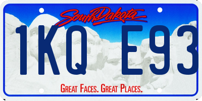 SD license plate 1KQE93