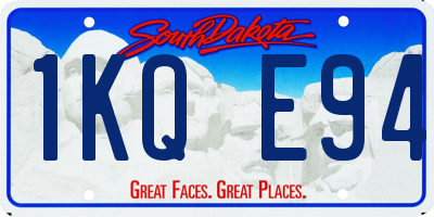SD license plate 1KQE94