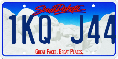 SD license plate 1KQJ44