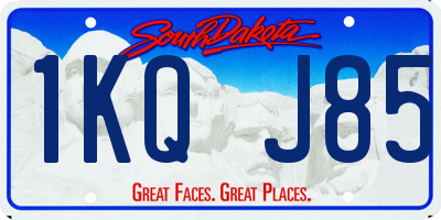 SD license plate 1KQJ85