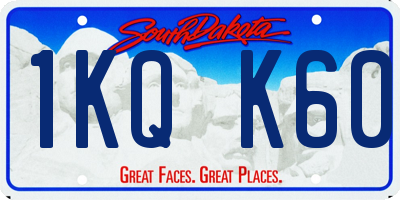 SD license plate 1KQK60