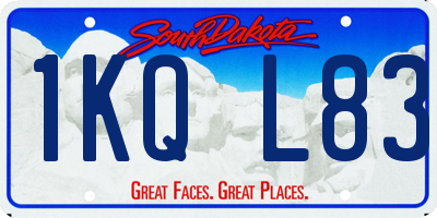 SD license plate 1KQL83