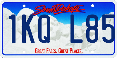 SD license plate 1KQL85