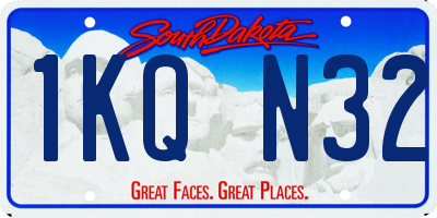 SD license plate 1KQN32