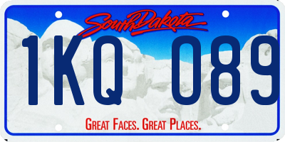 SD license plate 1KQO89