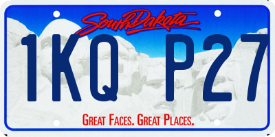 SD license plate 1KQP27