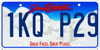 SD license plate 1KQP29