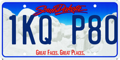 SD license plate 1KQP80