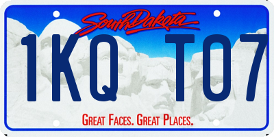 SD license plate 1KQT07