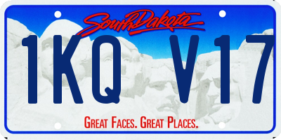 SD license plate 1KQV17