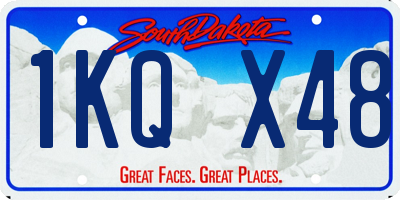 SD license plate 1KQX48