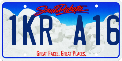 SD license plate 1KRA16