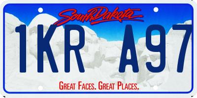 SD license plate 1KRA97
