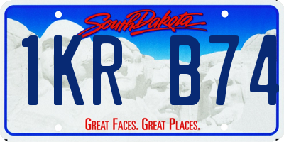 SD license plate 1KRB74