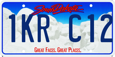 SD license plate 1KRC12