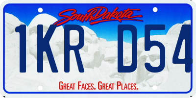 SD license plate 1KRD54