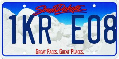 SD license plate 1KRE08