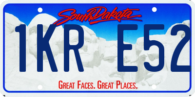 SD license plate 1KRE52
