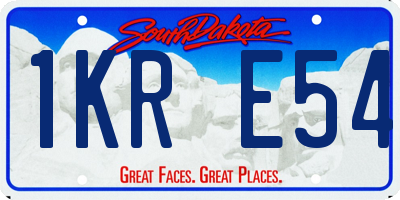 SD license plate 1KRE54